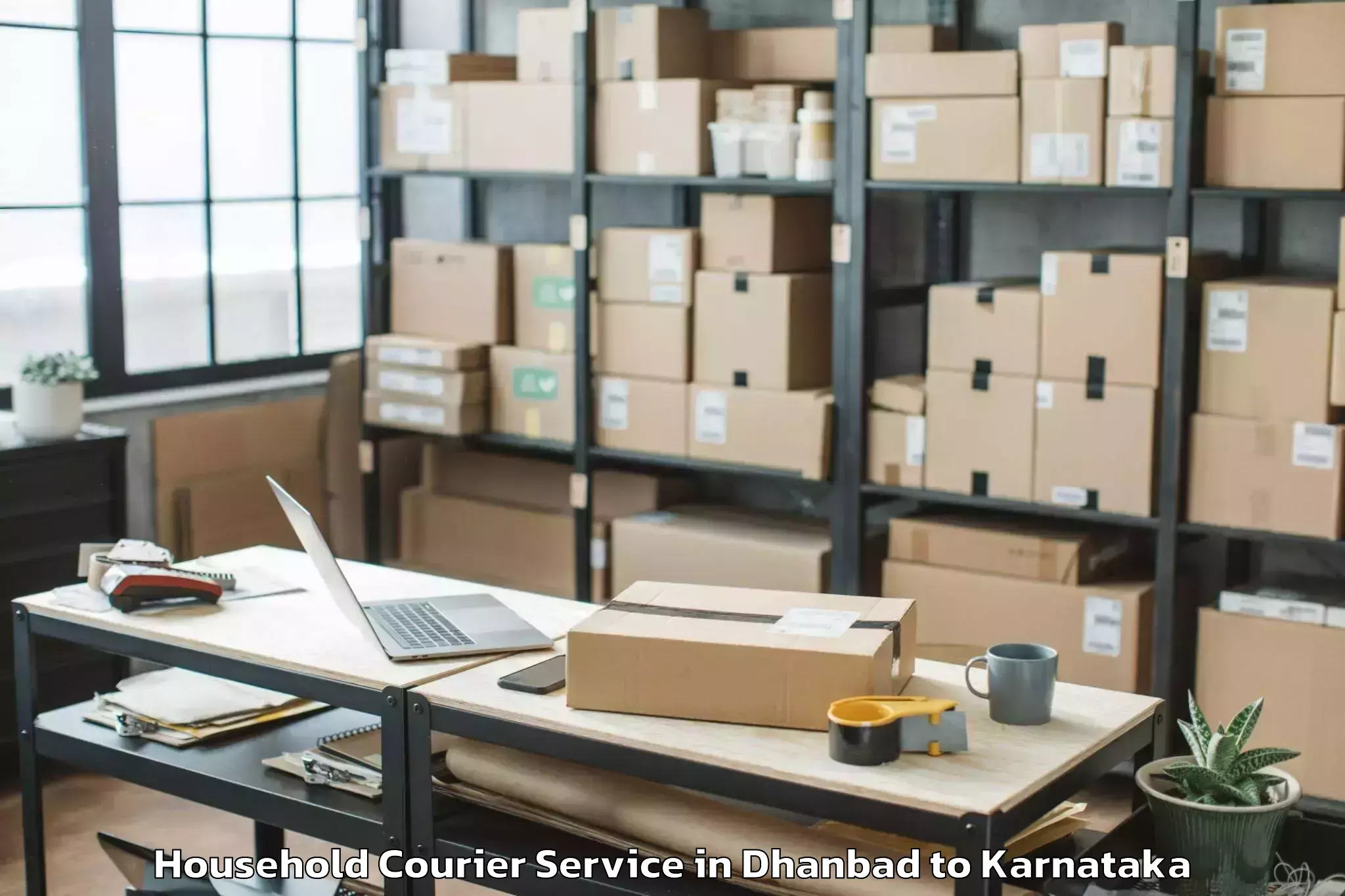 Trusted Dhanbad to Tirthahalli Household Courier